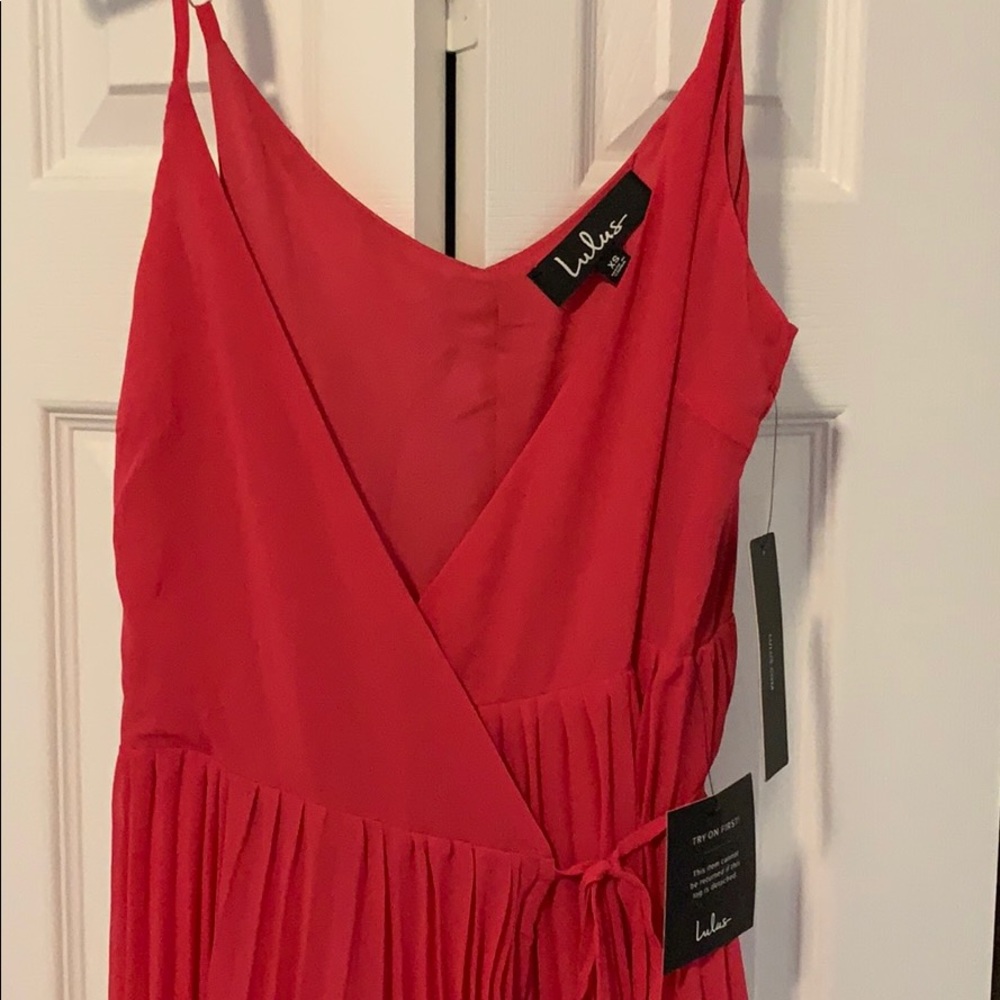 Lulus pink wrap dress